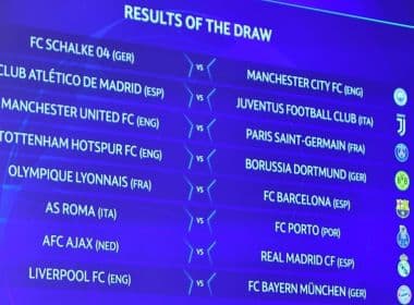 Oitavas da Liga dos Campeões terão confronto entre PSG e Manchester United