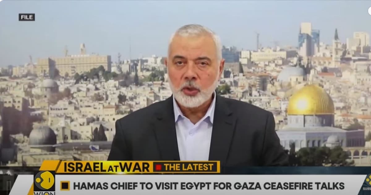 Líder do Hamas chega ao Egito para negociar nova trégua em Gaza