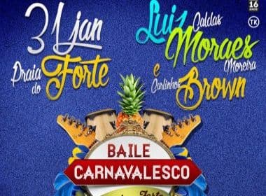Brown, Luis Caldas e Moraes Moreira fazem festa carnavalesca em Praia do Forte