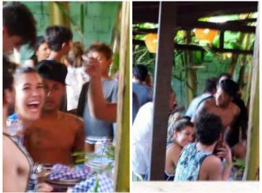 Em visita a restaurante na Ilha de Maré, Neymar é flagrado com Lorena Improta