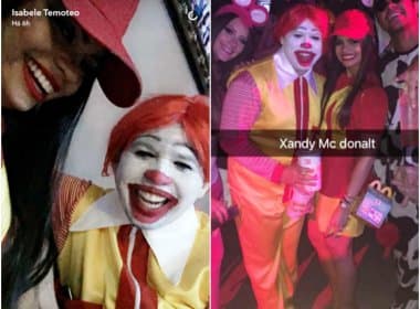 Xand, do Aviões, atende pedido da esposa e se fantasia de Ronald McDonalds para festa