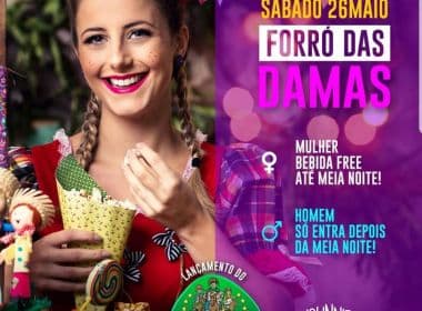 Feira: Festa causa polêmica com 'bebida free' a mulheres antes de liberar entrada de homens