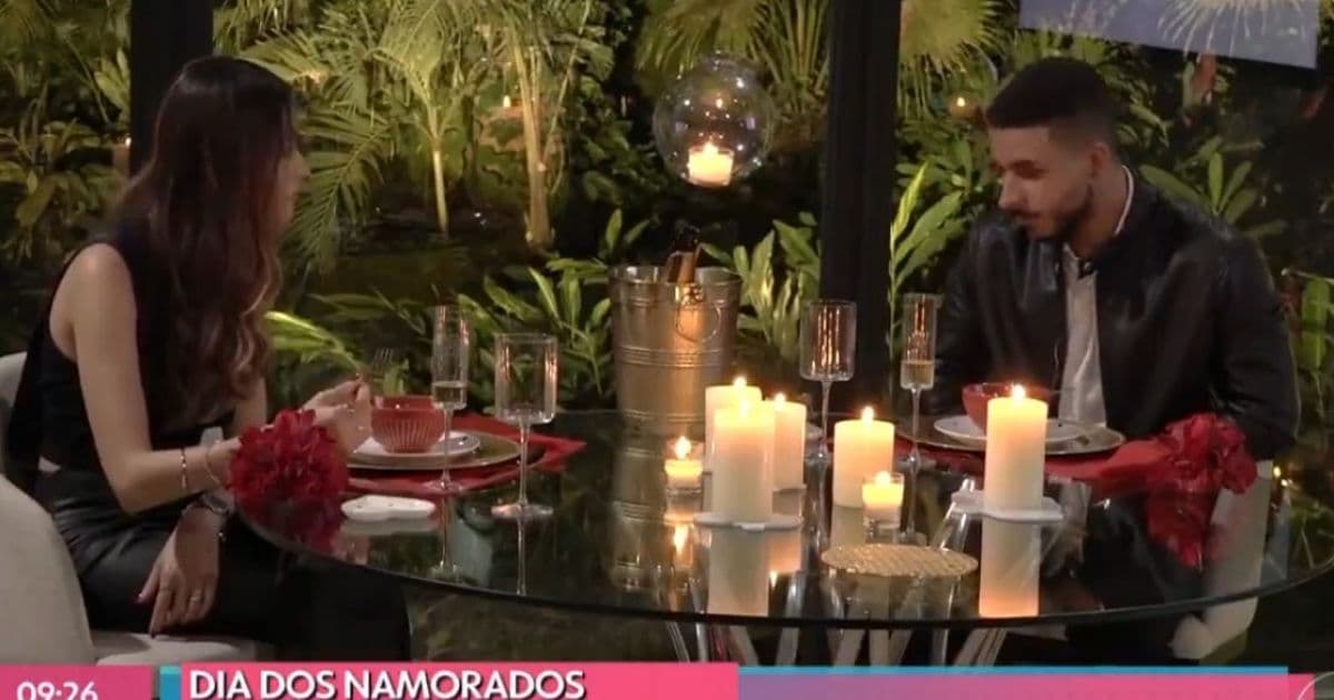 Jantar romântico oferecido pelo 'Mais Você' dá errado e gera 'climão' entre casal 