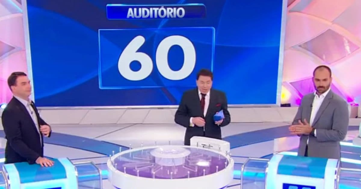 'Vão ser reprovados em política', diz Silvio Santos em jogo com Flávio e Eduardo Bolsonaro