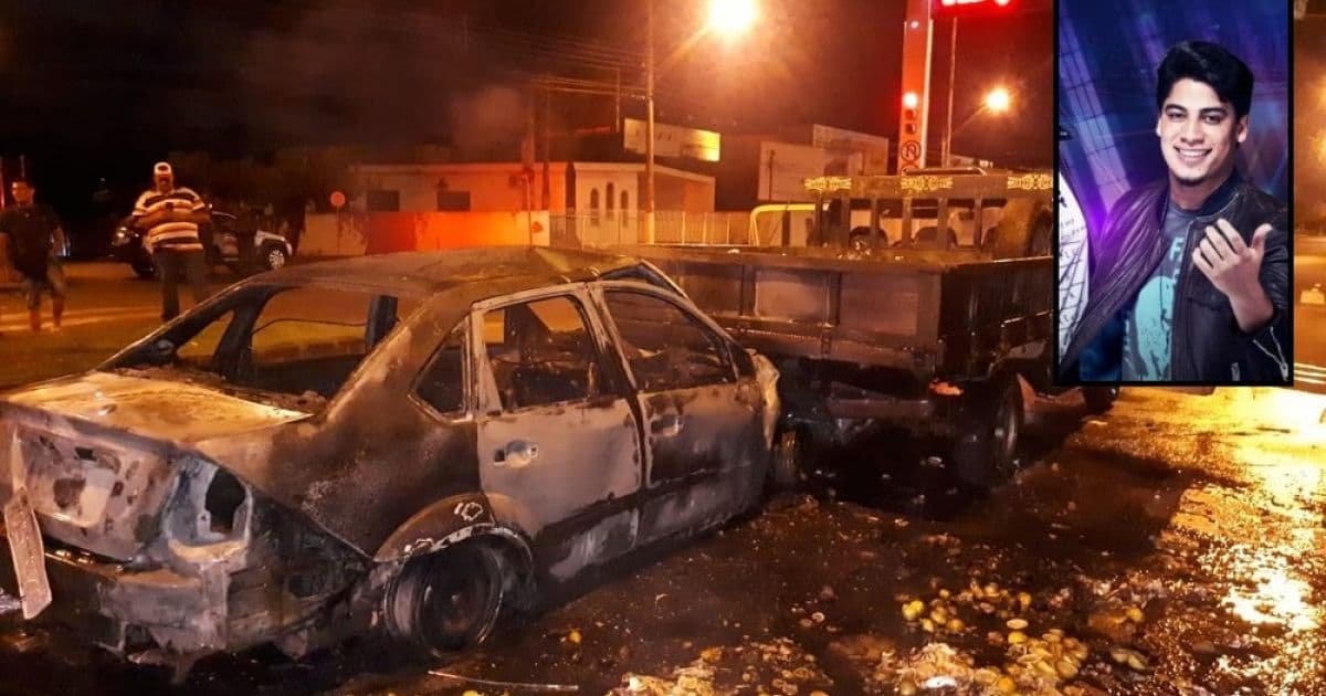 Cantor sertanejo é resgatado de carro em chamas após acidente; estado de saúde é grave