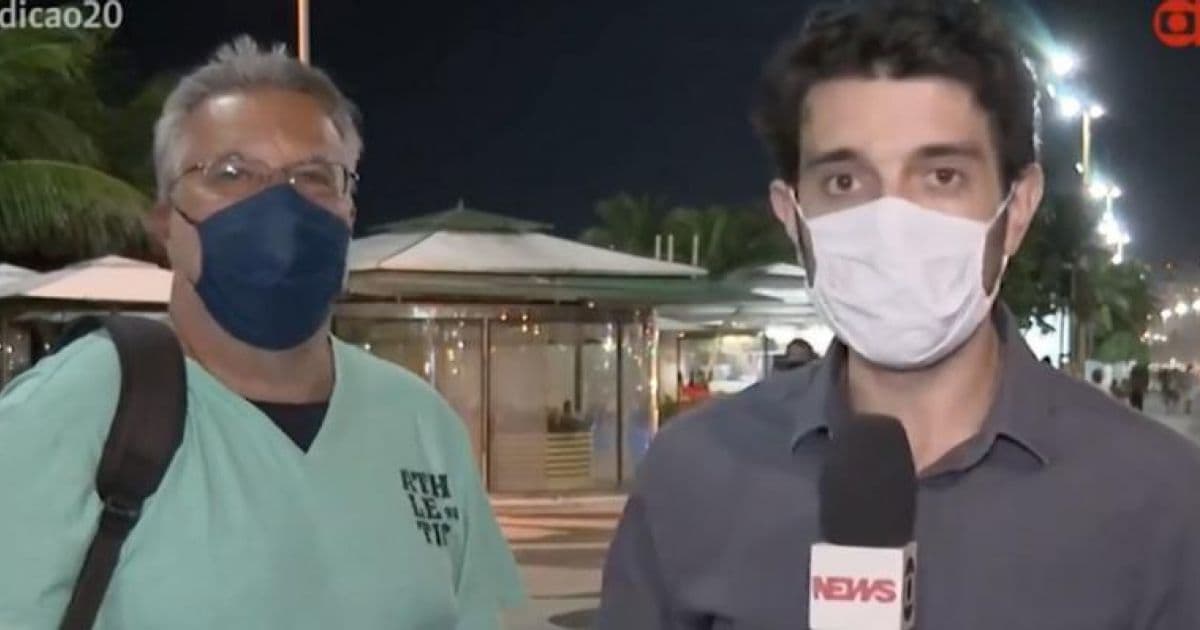 Homem invade link ao vivo da Globonews e atrapalha repórter: 'Globo lixo'