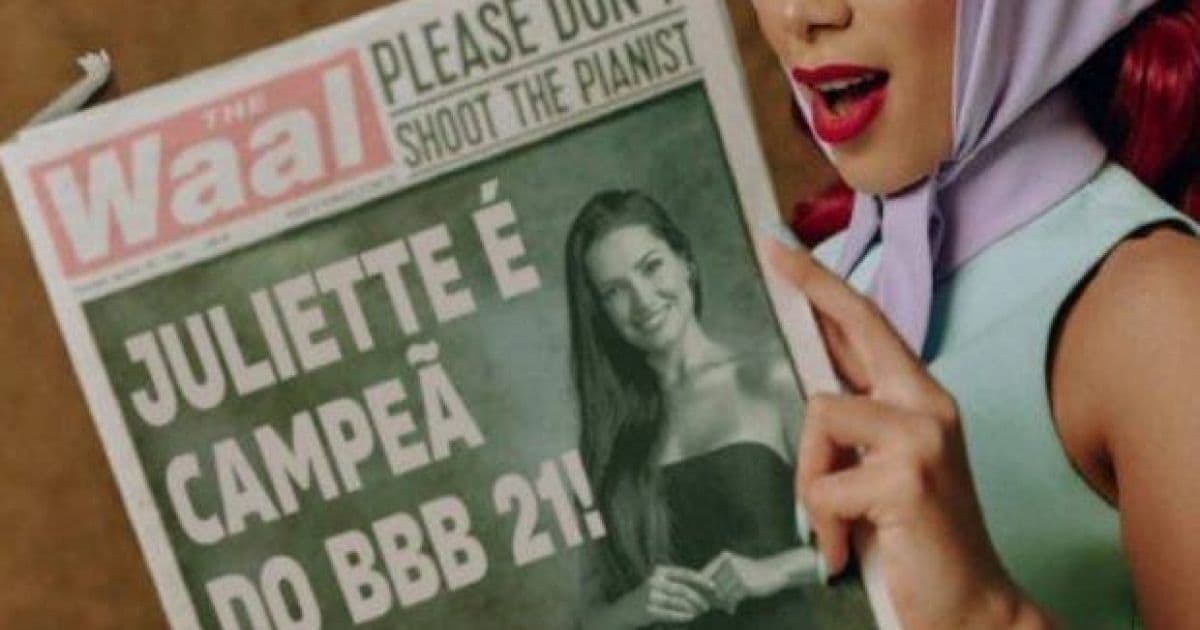 Anitta compartilha capa de jornal feita por fãs em que Juliette é campeã do 'BBB21'