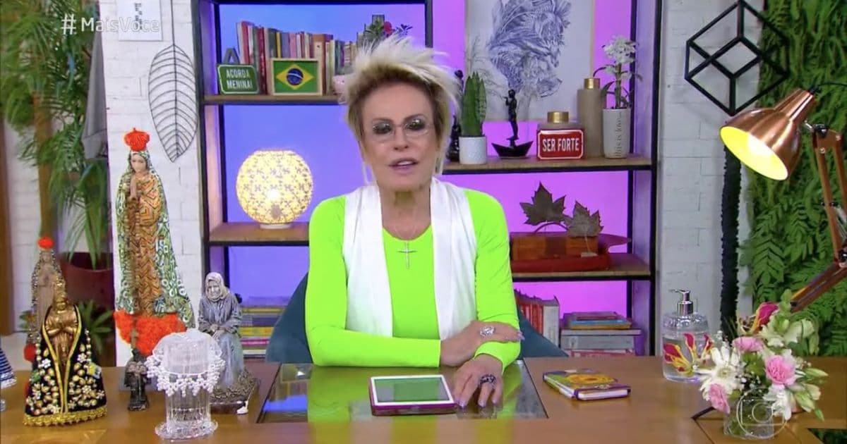 Blusa neon de Ana Maria Braga no Mais Você vira assunto web: 'Ativou minha enxaqueca'