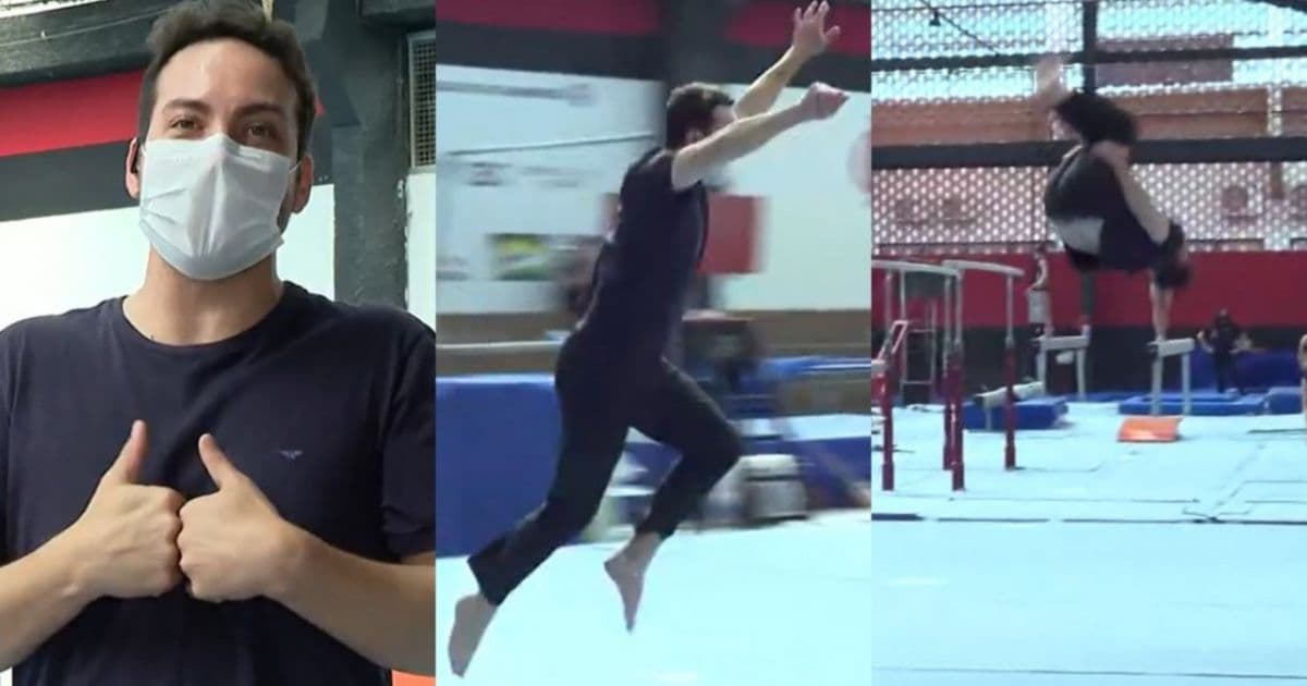Repórter da Globo dá salto de ginástica olímpica ao vivo; veja vídeo 