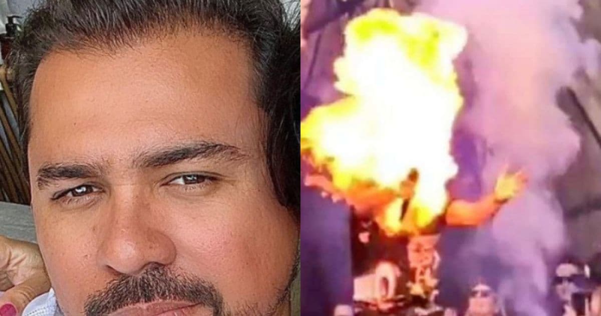 VÍDEO: Xand Avião tem rosto atingido por fogo durante show