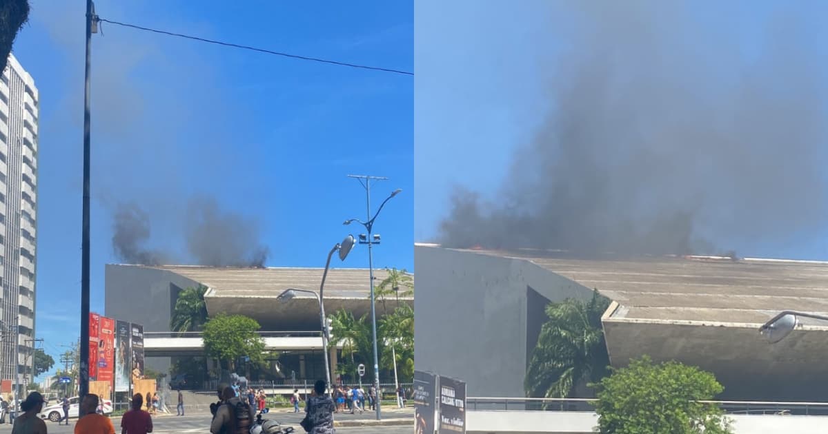 VÍDEO: Incêndio atinge Teatro Castro Alves, em Salvador