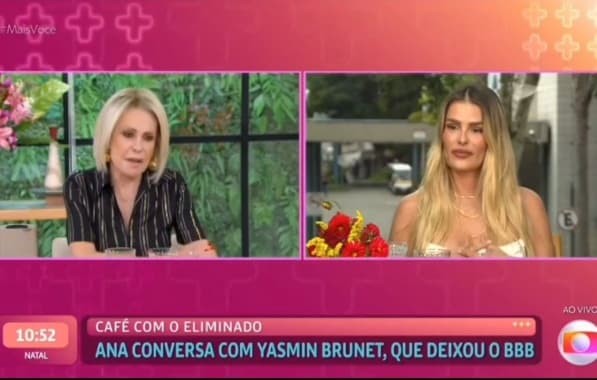 Ana Maria é criticada por entrevista com Yasmin Brunet após eliminação: "Tendenciosa contra Davi"