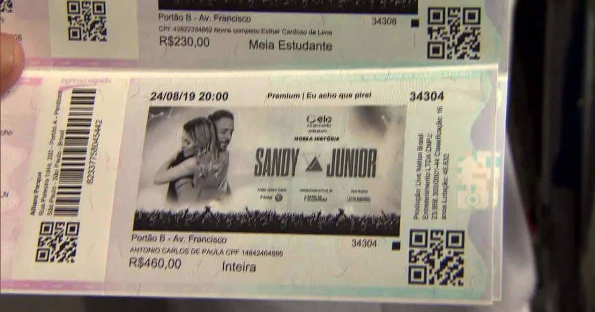 Juiz nega indenização a fã que teve ingresso cancelado para show de Sandy & Júnior