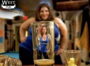 Em anúncio de festa, mulher ‘emagrece’ dentro de copo de bebida e internautas criticam