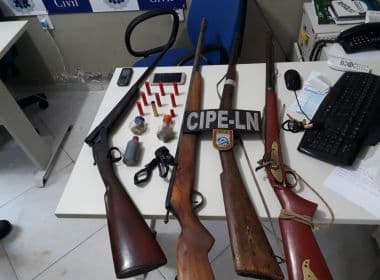 Castro Alves: Três são presos e quarto armas são apreendidas pela PM