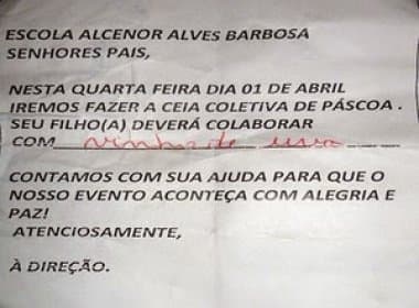 Teixeira de Freitas: Professora pede vinho para ceia coletiva e constrange estudante