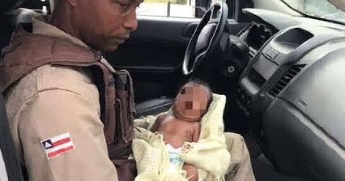 Lauro de Freitas: Bebê abandonado é resgatado por policiais militares