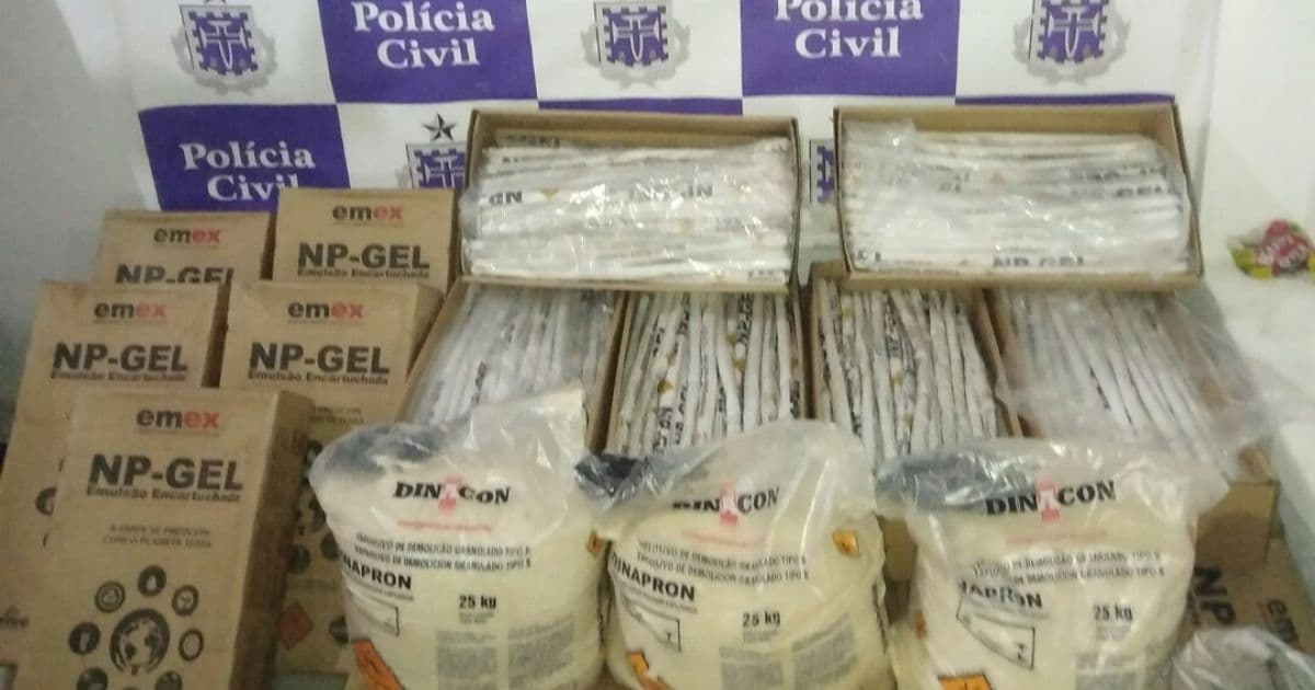 Novo Horizonte: Polícia Civil apreende mais de meia tonelada de explosivos