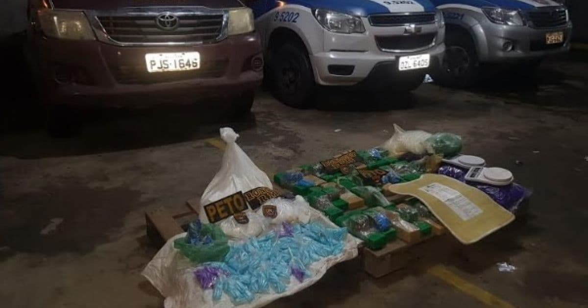 Lauro de Freitas: Polícia apreende 28 kg de maconha e 13 kg de cocaína em imóvel