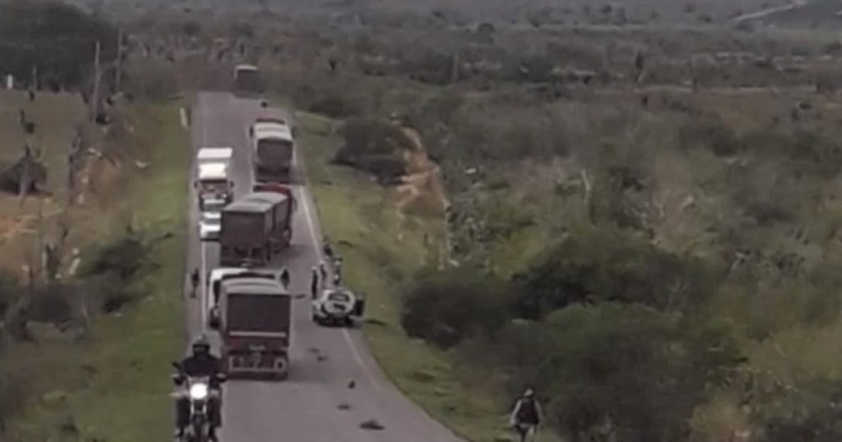 Três pessoas morrem após pneu se soltar de carreta e atingir moto entre Ipirá e Itaberaba