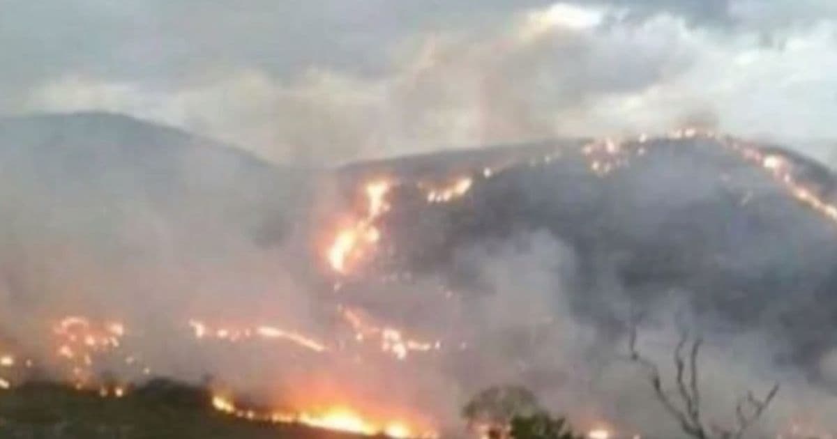 Rio de Contas: Fogo atinge área de vegetação e destrói 540 hectares de mata