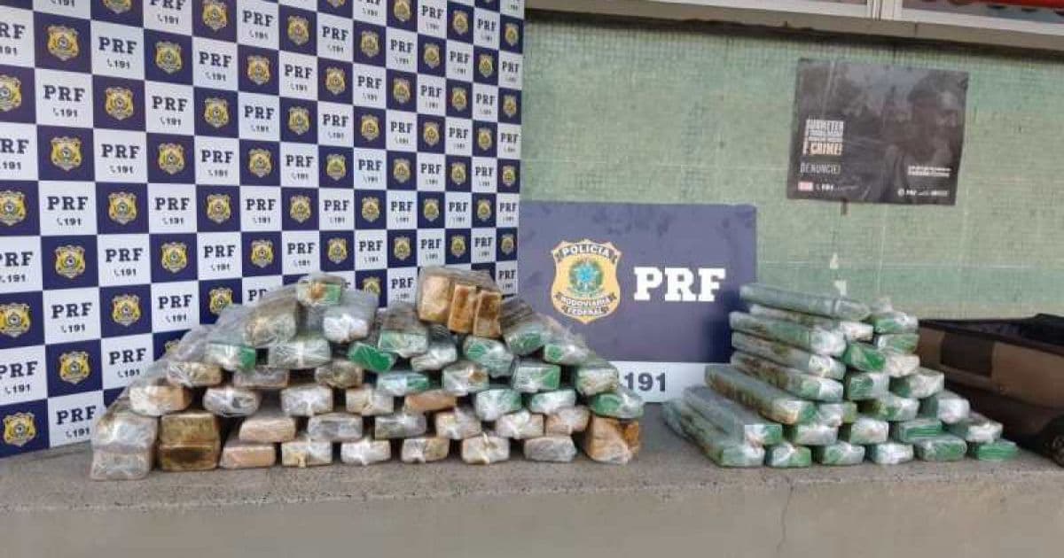 Vitória da Conquista: PRF prende 2 por tráfico de drogas e apreende 70 kg de maconha