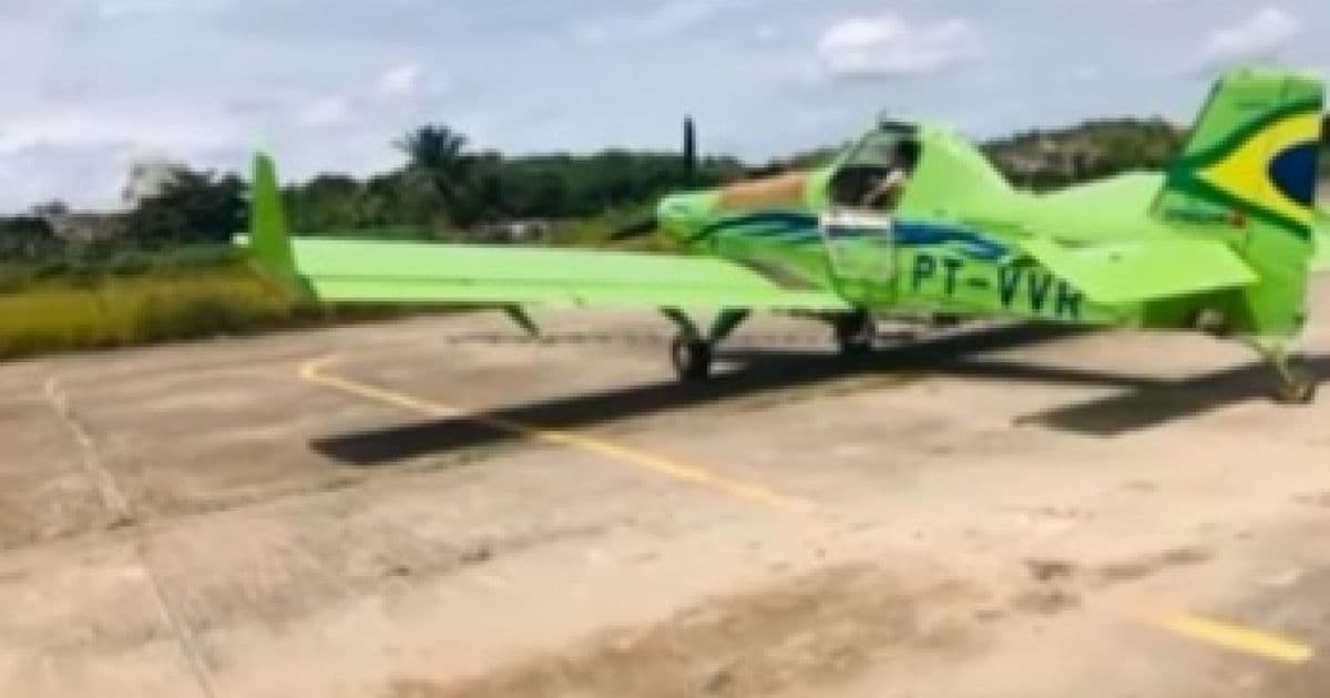 Itabuna: Avião agrícola faz pouso de emergência após falta de combustível