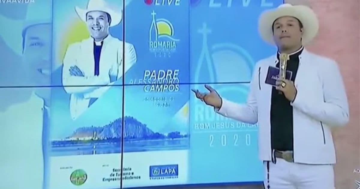 Bom Jesus da Lapa: Padre Alessandro Campos faz live show especial para romaria
