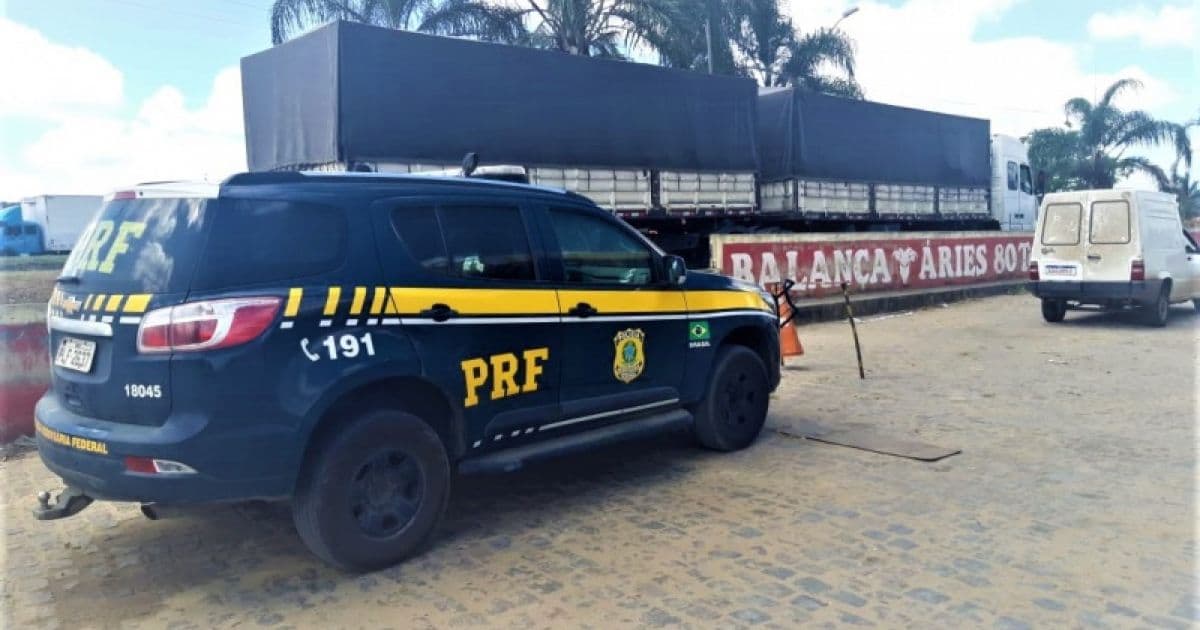 Teixeira: PRF-BA apreende caminhão com mais de 30 t de excesso de carga