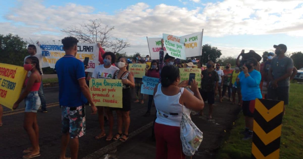 Litoral Norte: Manifestação volta a cobrar asfaltamento de acesso a Massarandupió