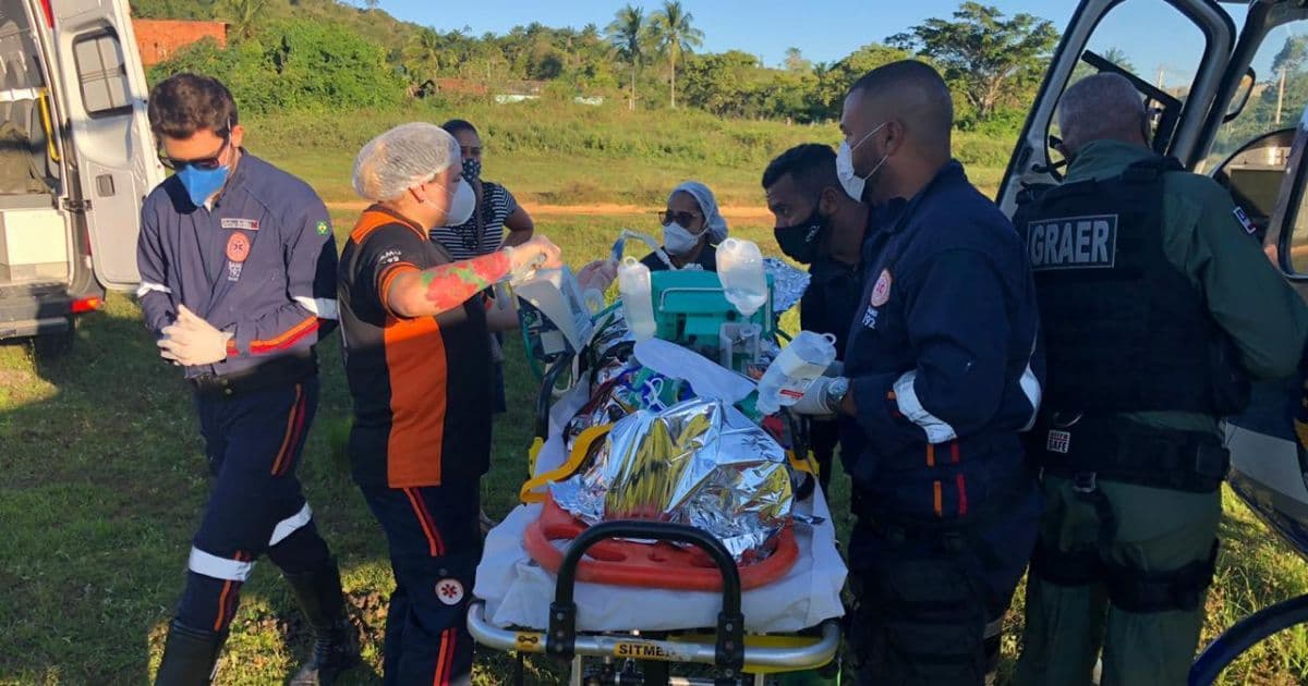 Idoso fica ferido após acidente envolvendo carro e moto na Ilha de Itaparica
