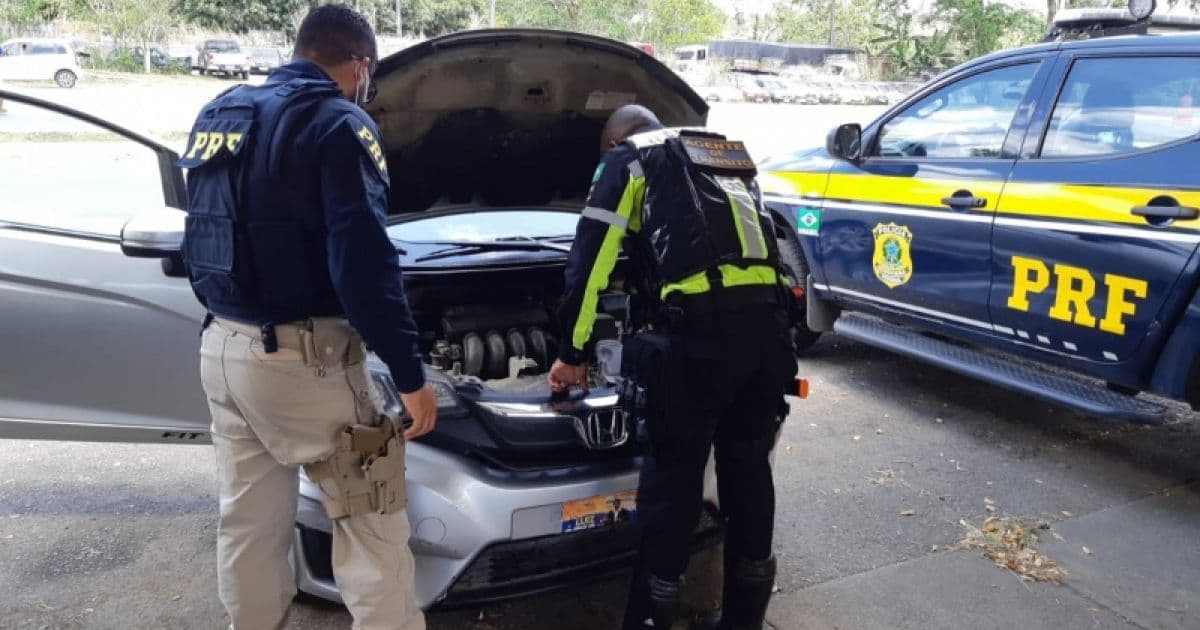 Itabuna: PRF-BA apreende carro roubado há 3 anos; homem é preso