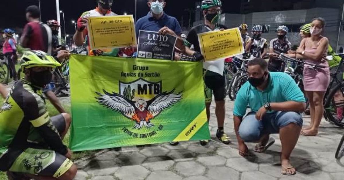 Feira: Familiares e amigos de ciclista morto fazem novo protesto nesta terça