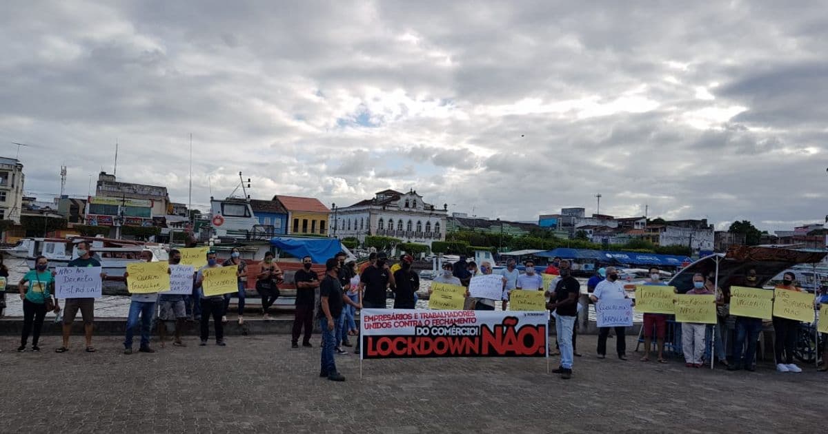 Valença: Comerciantes protestam contra lockdown que visa reduzir casos da Covid-19