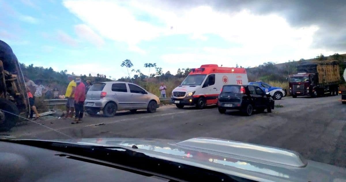 Itabela: Acidente em trecho da BR-101 causa uma morte; motorista está gravemente ferido 