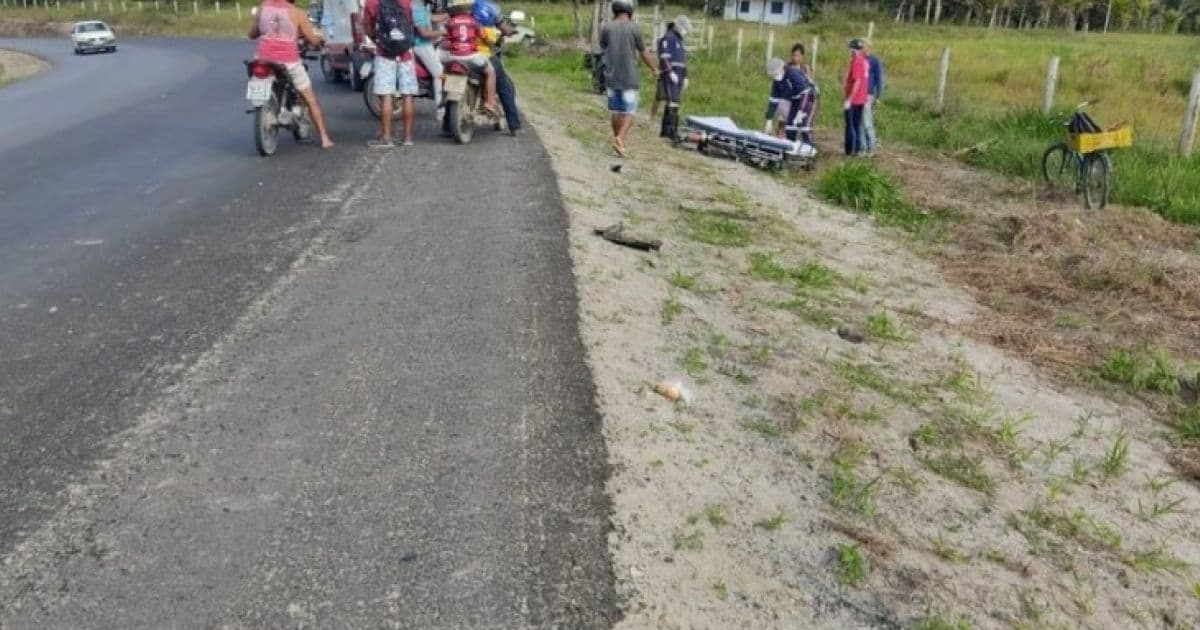 Porto Seguro: Motociclista fica ferido em estado grave em colisão na BA-001