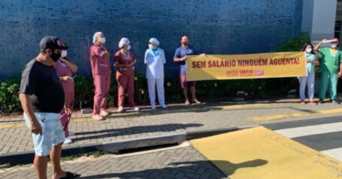 Ilhéus: Funcionários do hospital Costa do Cacau protestam por atraso de salários; Sesab nega