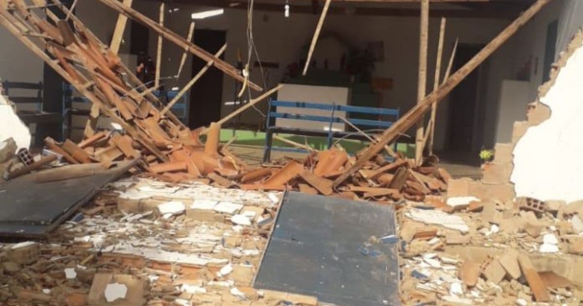 Sento Sé: Igreja fica destruída após vendaval em povoado
