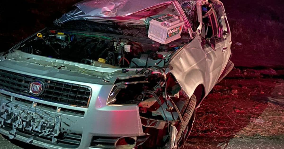 Paramirim: Após carro capotar, motorista morre em trecho da BR-152 