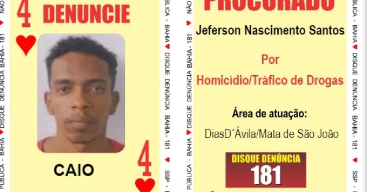 Camaçari: Apontado como '4 de Copas' do Baralho do Crime morre em ação policial