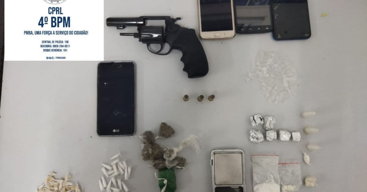 Suspeitos de ameaça, porte ilegal de arma de fogo e tráfico de drogas são presos