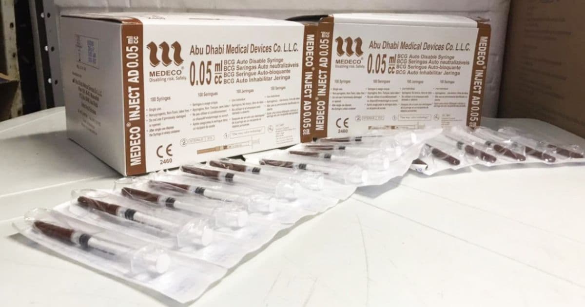 Feira: Falta de seringas pode interromper aplicação da vacina BCG