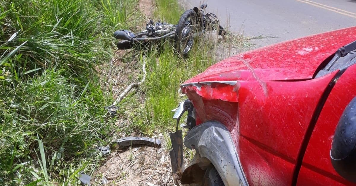 Vale do Jiquiriçá: Colisão entre moto e carro na BR-420 deixa dois feridos