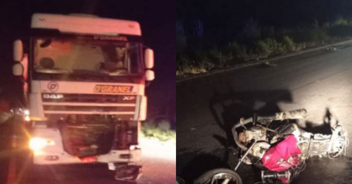 Guanambi: Acidente entre moto e carreta termina com vítima fatal na BR-122