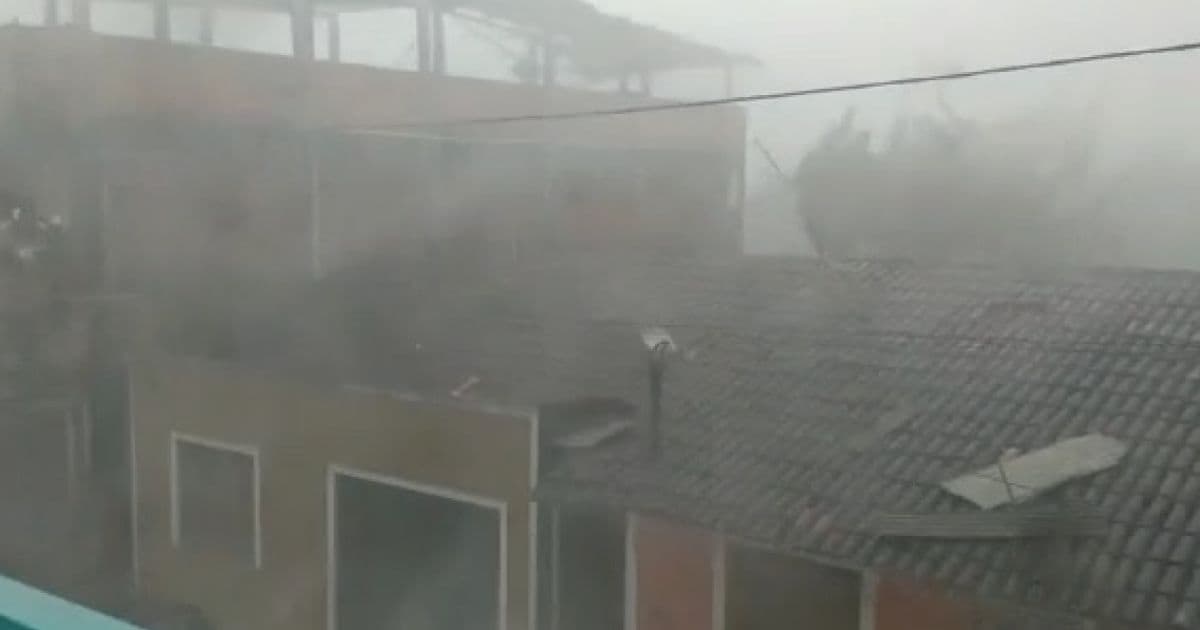 Taperoá: Tempestade com ventos fortes e chuva de granizo deixa feridos e danifica casas