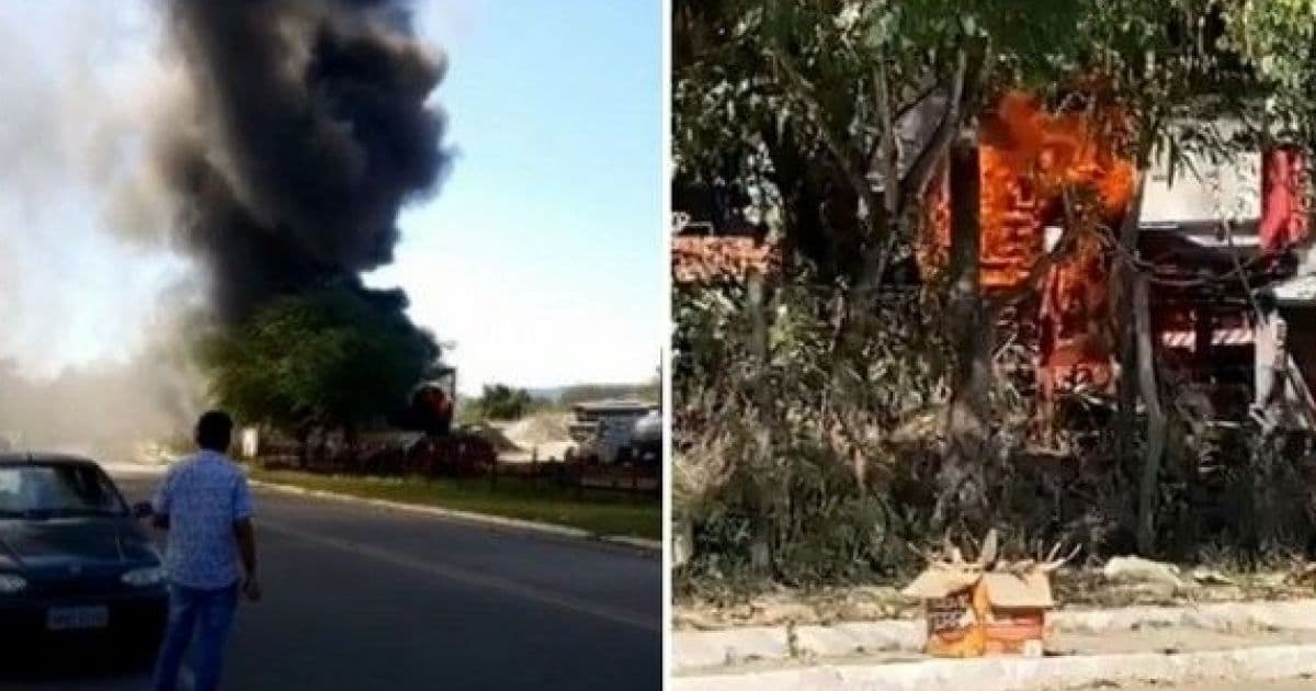 Jequié: Caminhões da construtora responsável pelo asfaltamento do município pegam fogo