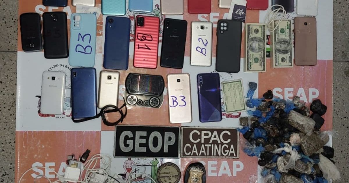 Paulo Afonso: Varredura em presídio apreende 35 celulares e drogas