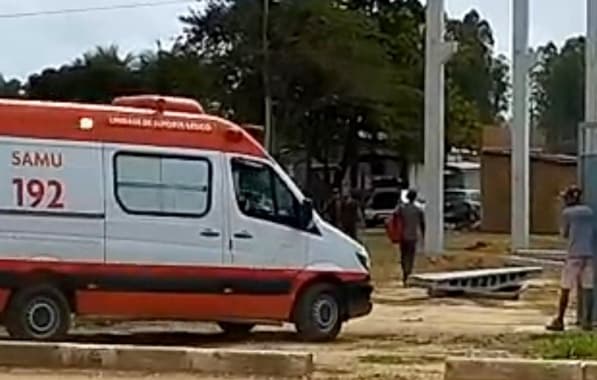 VÍDEO: Operário sofre ferimentos graves após estrutura de concreto desabar na Bahia 