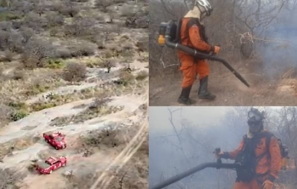 Incêndio em zona rural de Juazeiro já passa de 48h; bombeiros e brigadistas continuam em local