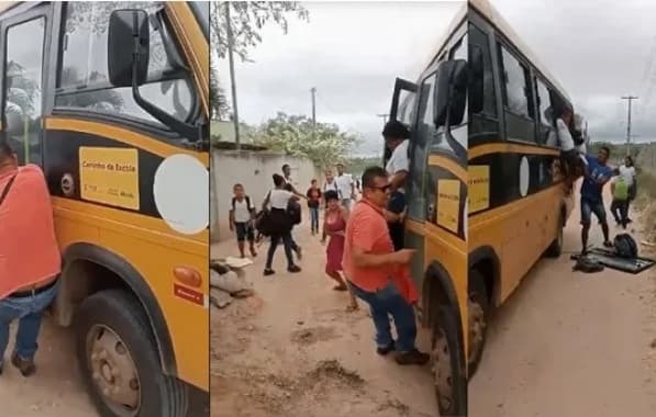 Estudantes saem por janela de ônibus após fumaça se espalhar em veículo na Bahia; aluna chegou a desmaiar